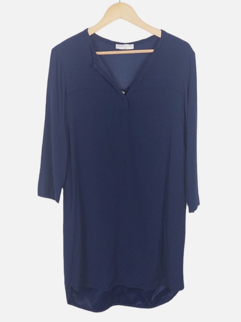 Sandro Paris Karmelia Navy Blue Dress Size 6